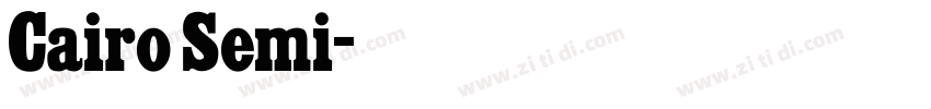 Cairo Semi字体转换